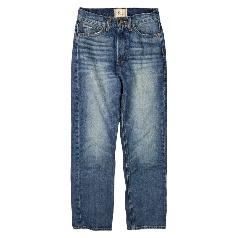 BDG Urban Outfitters Cowboy Jeans High Waisted Straight Leg Non-Stretch Denim 28